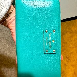 Kate Spade Tiffany Blue Wellesley Neda Zip Wallet​